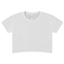 144 Pieces Womens Assorted Color Cotton Crop Tops Size Large - Womens Tee Shirts For Donation
