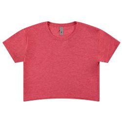 144 Pieces Womens Assorted Color Cotton Crop Tops Size Large - Womens Tee Shirts For Donation