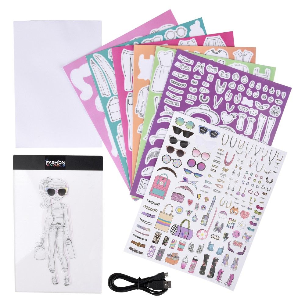 6 pieces Fashion Angels Light Up Sketch Pad - Girls Toy Sets