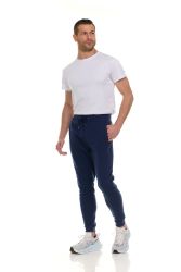 180 Pieces Mens Cotton Fleece Zipper Jogger Navy Assorted Sizes Med To 2x - Mens Sweatpants