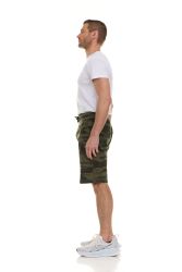 144 Pieces Mens Green Camo Fleece Shorts With Side Pockets Size M - Mens Shorts for Donation