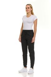 Womens Fleece Lined 3 Pocket Jogger Charcoal Heather Size Small