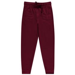 48 Wholesale Womens Fleece Lined 3 Pocket Jogger Burgundy Size Medium