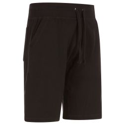 Mens Cotton Fleece 3 Pocket Shorts Black Size Small