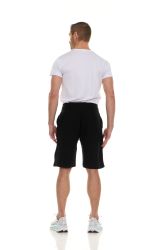 120 Pieces Mens Cotton Fleece 3 Pocket Shorts Black Size Medium - Mens Shorts
