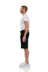 120 Pieces Mens Cotton Fleece 3 Pocket Shorts Black Size Medium - Mens Shorts