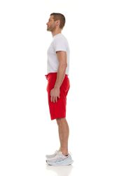 48 Pieces Mens Cotton Fleece 3 Pocket Shorts Red Size X-Large - Mens Shorts