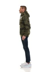 Cotton Fleece Hooded Camo Printed Hoodie Size Xlarge