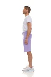 Mens Cotton Fleece 3 Pocket Shorts Lavender Size Medium