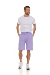 144 Wholesale Mens Cotton Fleece 3 Pocket Shorts Lavender Size X-Large