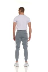Mens Cotton Fleece Zipper Jogger Heather Grey Assorted Sizes S-3x