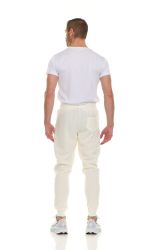 144 Pieces of Mens Cotton Fleece Zipper Jogger Natural Assorted Sizes S-3x