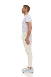 144 Pieces of Mens Cotton Fleece Zipper Jogger Natural Assorted Sizes S-3x