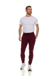Mens Cotton Fleece Zipper Jogger Burgundy Assorted Sizes S-3x