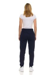 3 Wholesale Womens Fleece Lined Jogger With Pocket In Navy Size 3xlarge