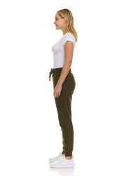 120 Wholesale Womens Fleece Lined 3 Pocket Jogger Olive Green Size 2X-Large