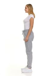 3 Wholesale Womens Fleece Lined Jogger With Pocket In Heather Gray Size 3xlarge