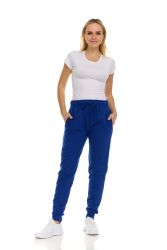 12 Pieces Womens Fleece Lined Jogger With Pocket In Royal Blue Size Small - Womens Sweatpants For Donation