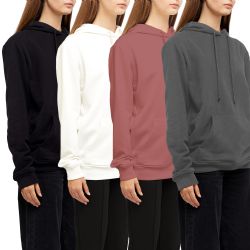 72 Pieces Junior Girls Light Weight Assorted Colors Cotton Fleece Youth Hoodie Size L - Girls Sweatshirts