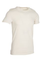 48 Wholesale Men's Cotton Short Sleeve T-Shirt Size Large - Gray And White
