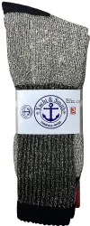 12 Pairs Yacht & Smith Men's Cotton Assorted Thermal Socks Size 10-13 - Mens Thermal Sock