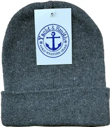 24 Wholesale Yacht & Smith Kids Winter Beanies In Dark Assorted Colors