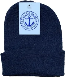 24 Wholesale Yacht & Smith Kids Winter Beanies In Dark Assorted Colors