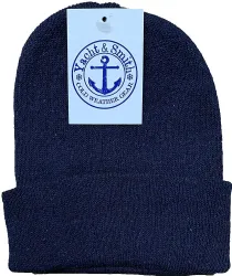 144 Wholesale Yacht & Smith Kids Winter Beanies In Dark Assorted Colors