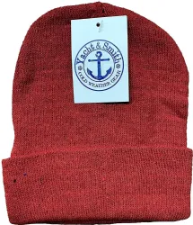 144 Wholesale Yacht & Smith Kids Winter Beanies In Dark Assorted Colors