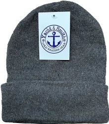 144 Wholesale Yacht & Smith Kids Winter Beanies In Dark Assorted Colors