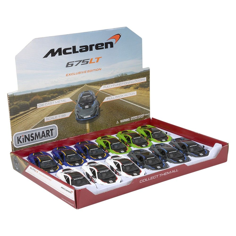 144 pieces 5" DiE-Cast Pull Back Mclaren 675lt - Car, Planes, Trains & Bikes