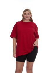 Womens Oversized Cotton Crew Neck Short Sleeve T-Shirts assorted colors , 4X-Large