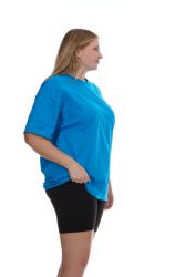 144 Pieces Womens Oversized Cotton Crew Neck Short Sleeve T-Shirts assorted colors , 4X-Large - Womens Tee Shirts For Donation