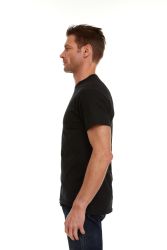 24 of Men's Cotton T-Shirt In Solid Black Size 3xlarge