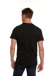 24 of Men's Cotton T-Shirt In Solid Black Size 3xlarge