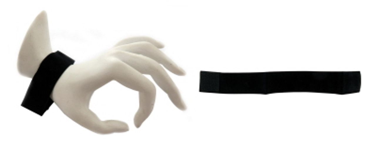 60 Wholesale Black Fabric With Velcro Closure Bracelet