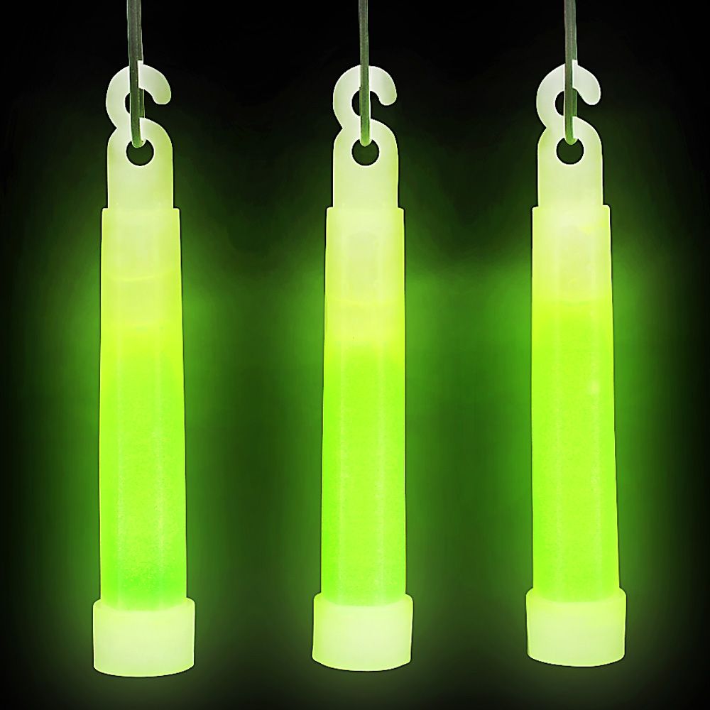 576 pieces 4" Green Glow Stick Necklace - Glow in the Dark