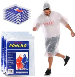 100 Wholesale Yacht & Smith Adult Unisex Reusable Rain Poncho With Hood