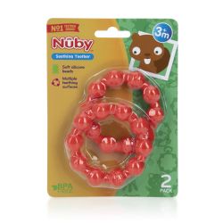 24 Wholesale Nuby 2pk Silicone Teething Ring