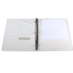 25 Wholesale 1 Inch Binder With Two Pockets - White