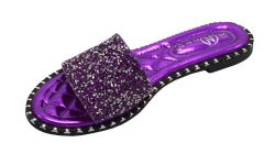 12 Pairs Sandals For Women In Purple Size 7-11 - Women's Sandals