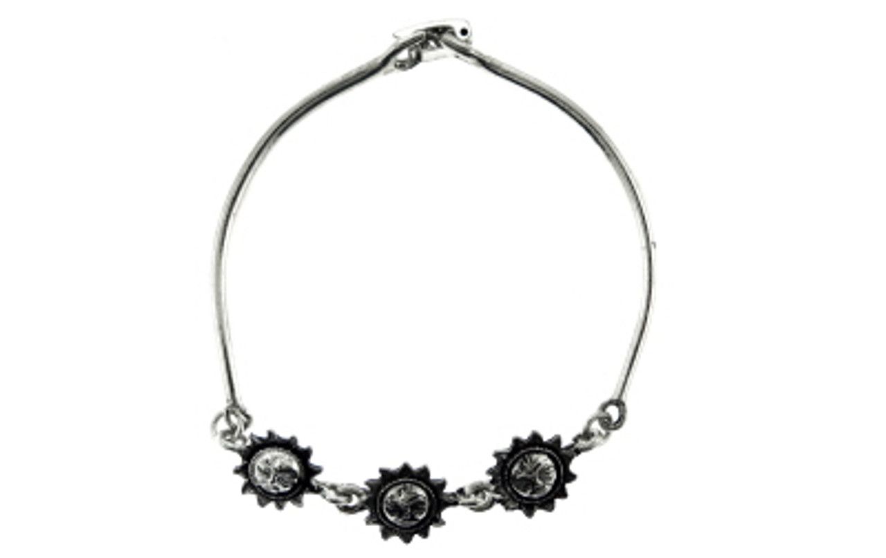 60 Wholesale Silvertone Cast Bracelet With Silvertone Cast Sunburst With A Face