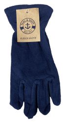 24 Pairs Yacht & Smith Mens Winter Fleece Gloves With Snug Fit Cuff Light Comfortable Weight - Fleece Gloves