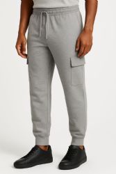 108 Pieces Mens Cotton Fleece Cargo Joggers Assorted Colors And Sizes M-2xl - Mens Sweatpants