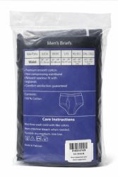 72 Pieces Yacht And Smith Mens Cotton Brief Size 2X-Large Assorted Colors - Mens Underwear