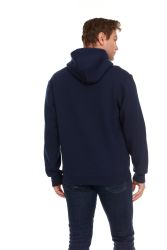 72 Wholesale Men's Cotton Fleece Hooded Sweat Shirt Navy Assorted Sizes S - 2xl