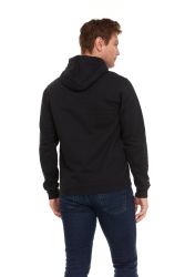 72 Wholesale Men's Cotton Fleece Hooded Sweat Shirt Black Assorted Sizes S - 2xl
