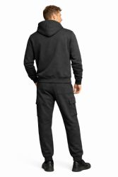 54 Pieces Cotton Fleece Cargo Jogger And Zipper Hoodie Set In Charcoal Assorted Sizes M- 2xl - Mens Sweat Shirt