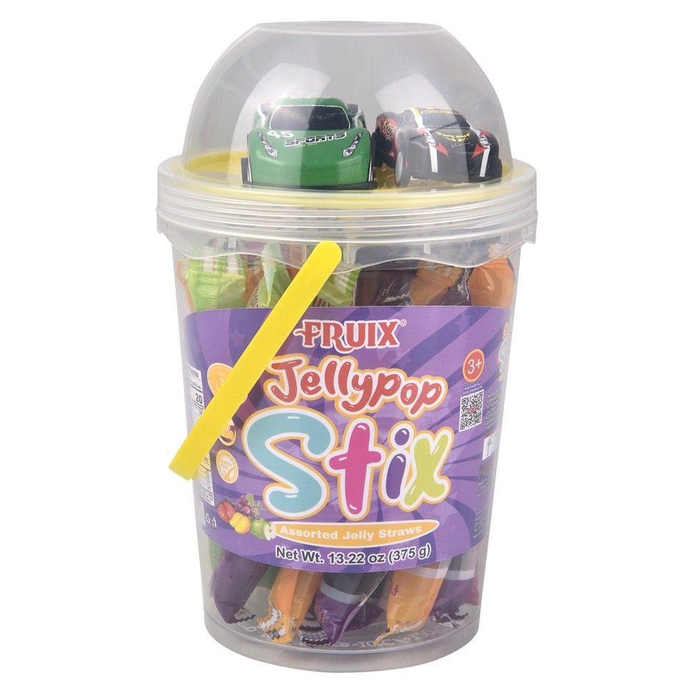 300 pieces of Fruix Jellypop Stix Ast Straws