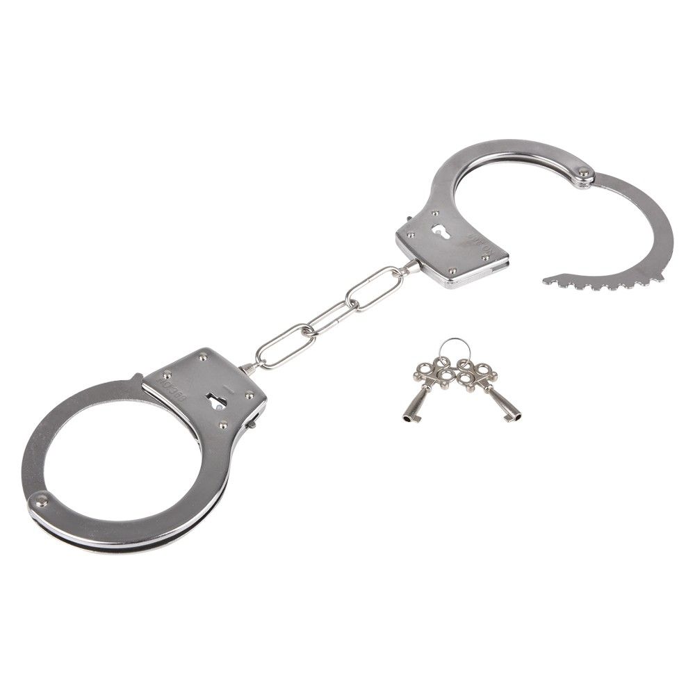 48 pieces 10" Wild West Diecast Metal Handcuffs - Toy Weapons